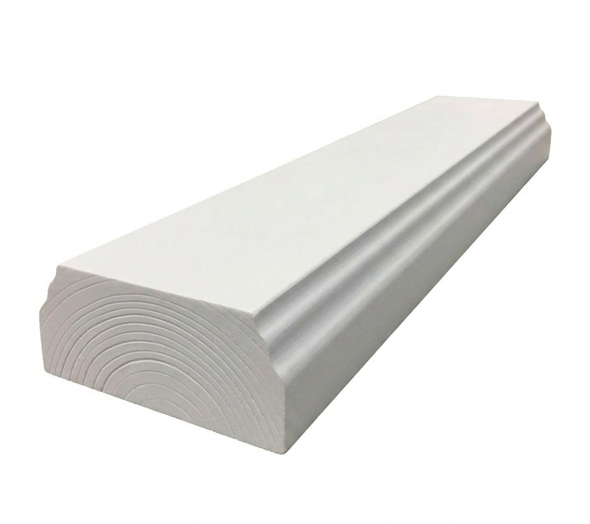 Ungrooved White Primed Baserail
